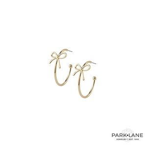 Park Lane Women’s Lulu Gold Bow Hoop Earrings